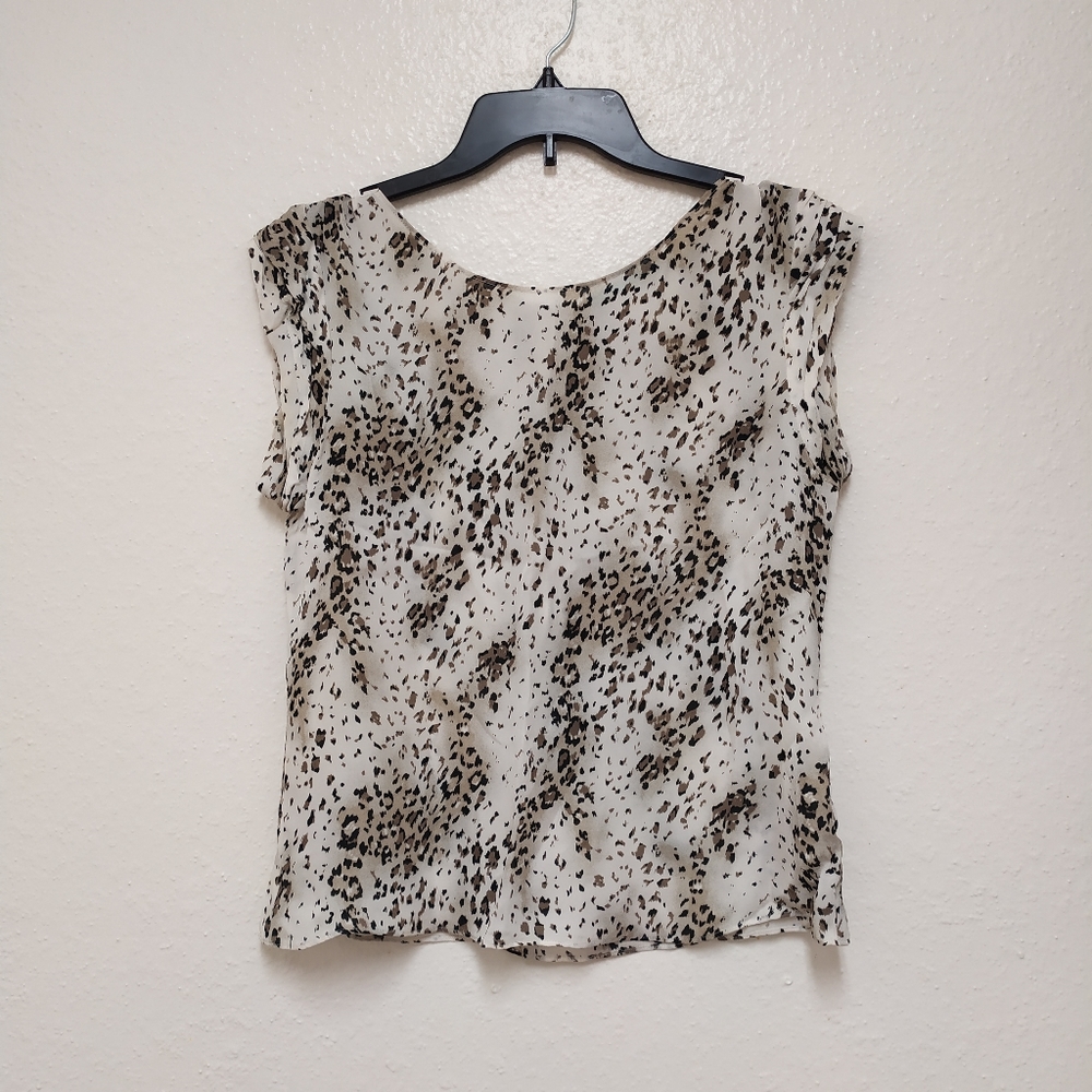 Alice + Olivia animals print silk top EUC
